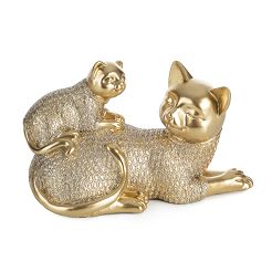 Figurka dekoracyjna HARIS Eurofirany kotki złota