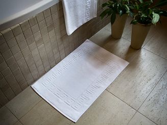 Dywanik łazienkowy hotelowy GREEK KEY 50x70 Euromet biały