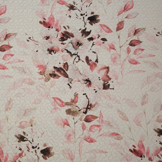Narzuta dekoracyjna POWDERY 170x210 biała różowa w kwietne bukiety