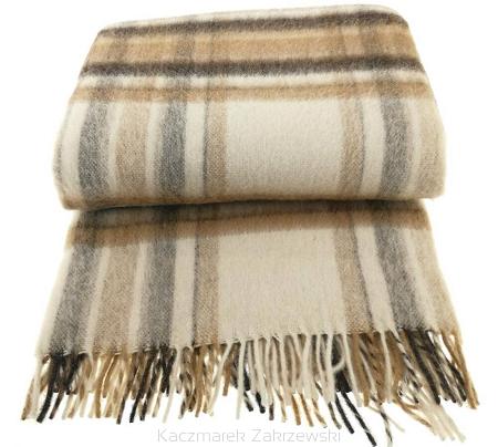 Koce wełniane z frędzlami