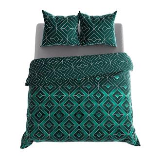 Komplet pościeli SAPHIRA z bawełny satynowej 220x200 szafirowy kalejdoskop