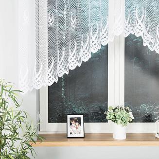 Firanka żakardowa gotowa na żabki GOSIA 300x120 biała