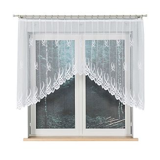 Firanka żakardowa gotowa na żabki GOSIA 300x120 biała