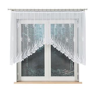 Firanka żakardowa gotowa na żabki GOSIA 300x120 biała