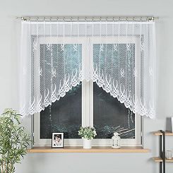 Firanka żakardowa gotowa na żabki GOSIA 300x120 biała