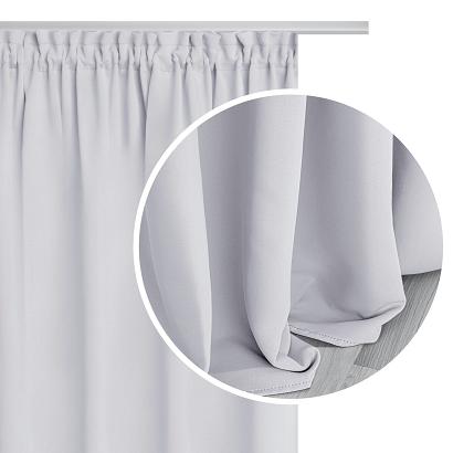 Zasłona gotowa na taśmie HOLD 140x270 zaciemniająca blackout biała