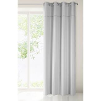 Zasłona gotowa na przelotkach DEFNE 135x260 Eurofirany szary