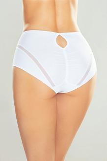 Figi damskie z wysokim stanem Verna łezka białe