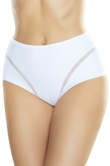 Figi damskie z wysokim stanem Verna łezka białe