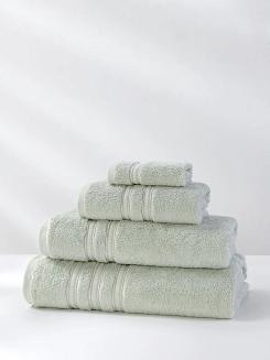 Ręcznik bambusowy Harmony 100x150 szałwiowy ze srebrną bordiurą