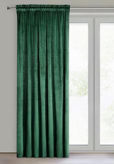 Zasłona gotowa na taśmie MELANIE 140x270 Eurofirany butelkowy zielony