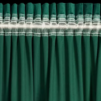 Zasłona gotowa na taśmie MELANIE 140x270 Eurofirany butelkowy zielony
