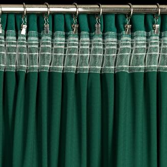 Zasłona gotowa na taśmie MELANIE 140x270 Eurofirany butelkowy zielony