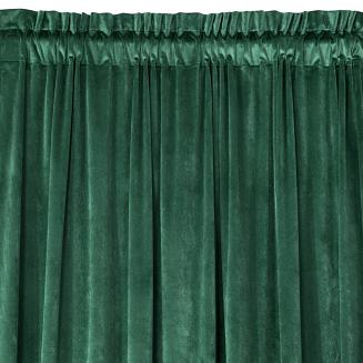 Zasłona gotowa na taśmie MELANIE 140x270 Eurofirany butelkowy zielony