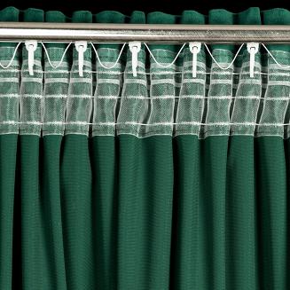 Zasłona gotowa na taśmie MELANIE 140x270 Eurofirany butelkowy zielony