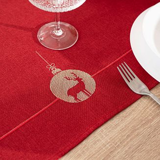 BŁYSZCZĄCY RENIFER Bieżnik z haftem szer.50cm x wys.100cm kolor 003 czerwony 295157/KSP/L03/050100/1