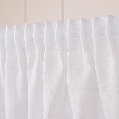 Firana gotowa na taśmie NALA 200x250 biała gładka