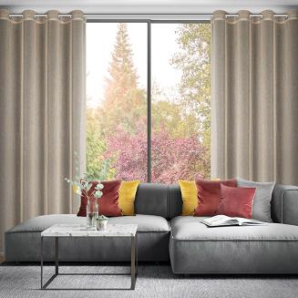 Zasłona gotowa na przelotkach ADELA 140x250 Eurofirany beżowy