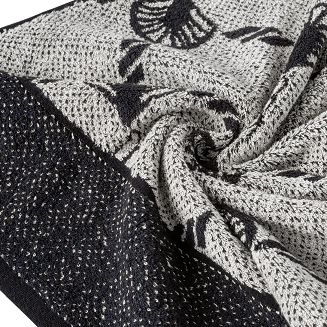 Ręcznik bawełniany DORIAN 30x50 Eurofirany czarny+srebrny