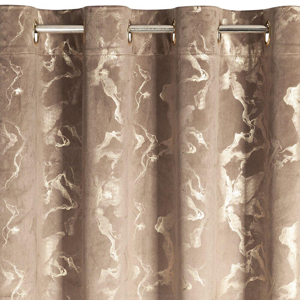 Zasłona gotowa na przelotkach RAJA 140x250 Eurofirany brązowy