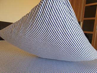 Pościel jersey 160x200 marynarskie paski