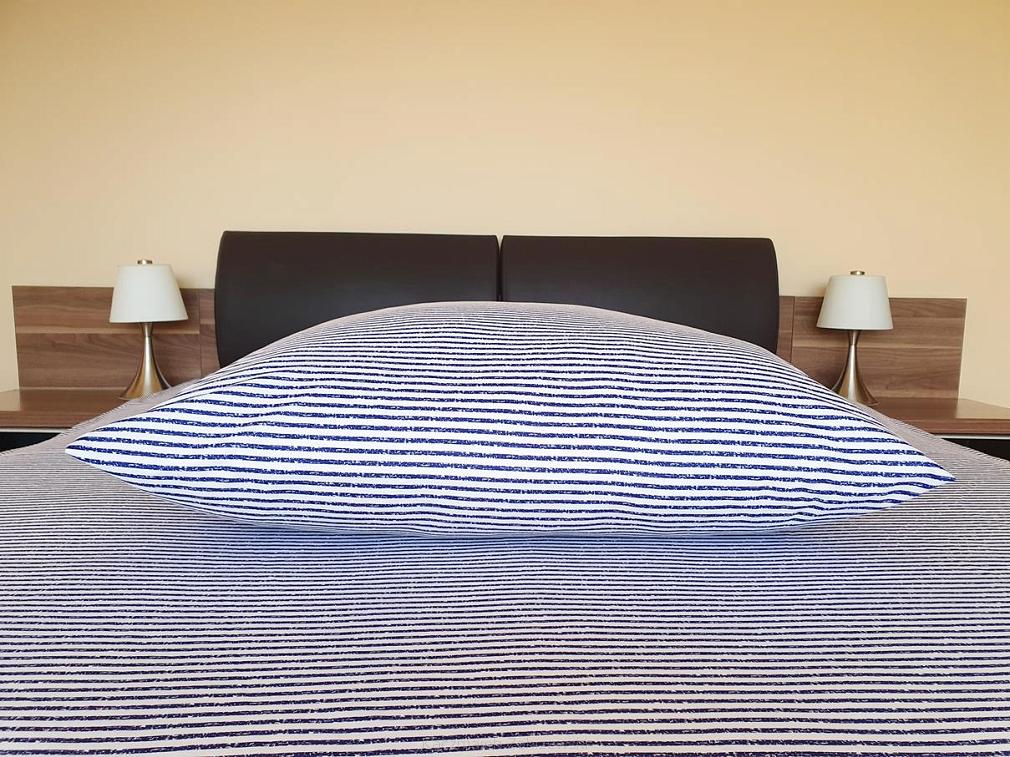 Pościel jersey 160x200 marynarskie paski