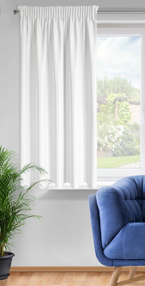 Zasłona gotowa na taśmie RITA 140x175 Eurofirany biały