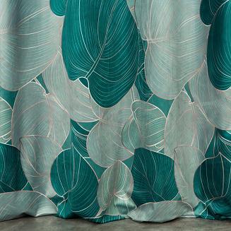 Firana gotowa na przelotkach SALVIA4 140x250 Eurofirany szałwiowy