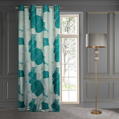 Zasłona gotowa na przelotkach SALVIA4 140x250 Eurofirany szałwiowa