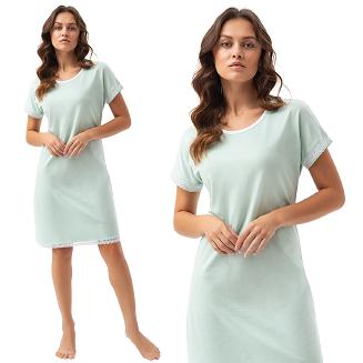 Koszula damska LUNA kod 297 pistacjowa z koronką