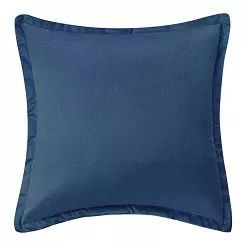 Poszewka dekoracyjna SOFT 40x40 welurowa granatowa z lamówką