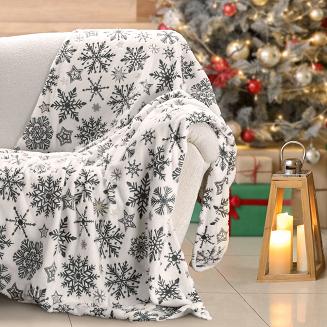 Koc świąteczny KOC21 150x200 Eurofirany biały