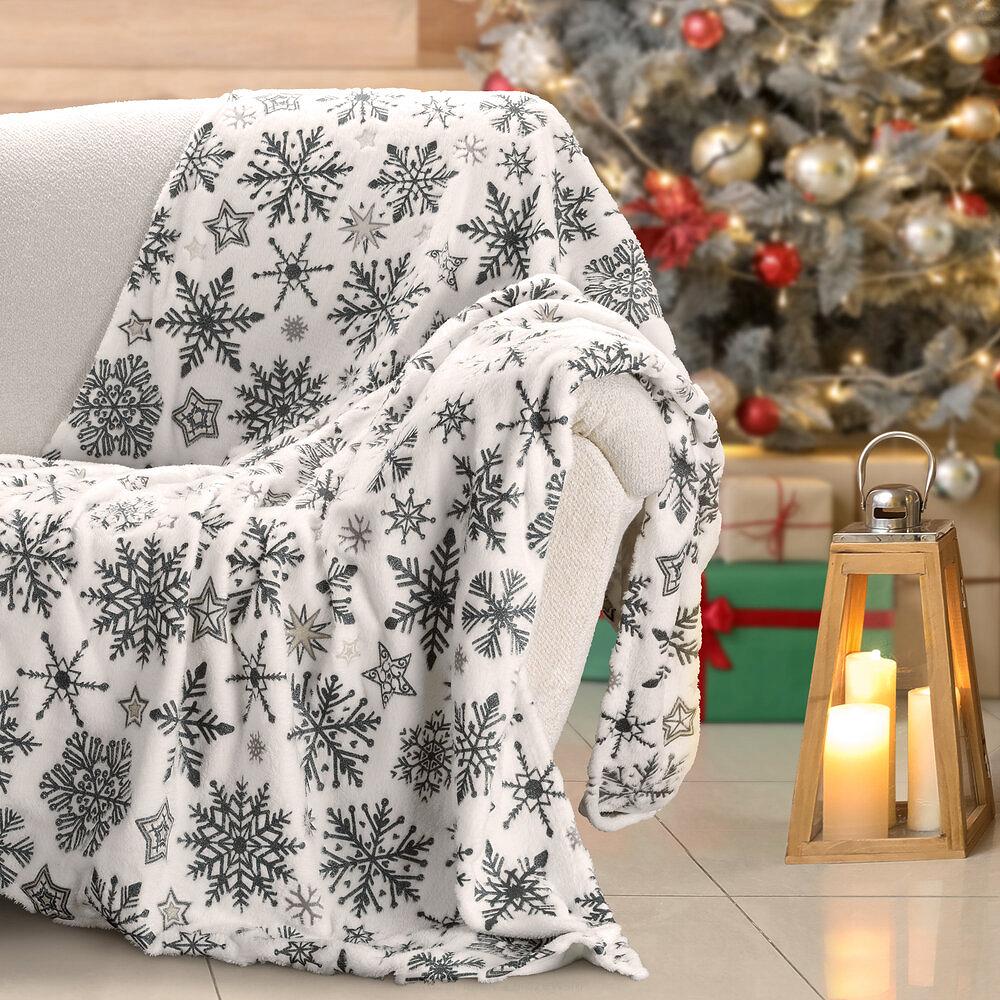 Koc świąteczny KOC21 150x200 Eurofirany biały