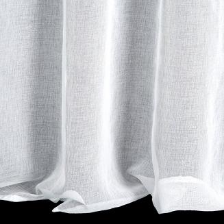 Firana gotowa na przelotkach 140X250 KIDS Eurofirany biała z dekoracyjną taśmą z wiszącymi trójwymiarowymi słonikami