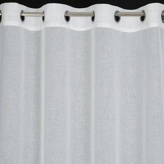 Firana gotowa na przelotkach 140X250 KIDS Eurofirany biała z dekoracyjną taśmą z wiszącymi trójwymiarowymi słonikami