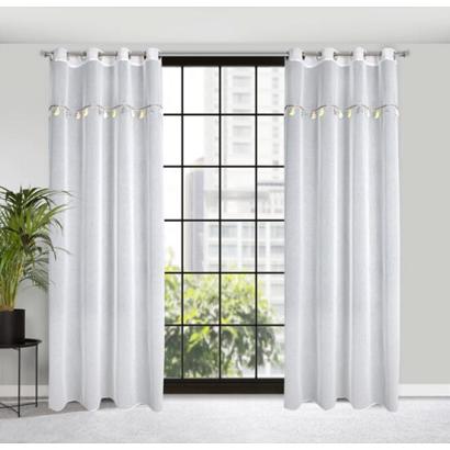 Firana gotowa na przelotkach 140X250 KIDS Eurofirany biała z trójwymiarowymi słonikami