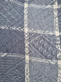 Komplet dekoracyjny narzuta 160x205 + 2x 60x160 ROMBY-KRATKA grafitowy ekri