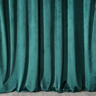 Zasłona gotowa na przelotkach DARLA 140x250 Eurofirany ciemnoturkusowy