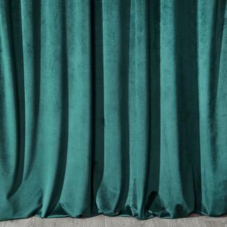 Zasłona gotowa na przelotkach DARLA 140x250 Eurofirany ciemnoturkusowy