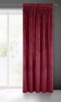 Zasłona gotowa na taśmie VILLA 140x270 Eurofirany bordowy