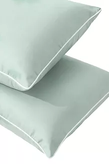 Poszewka bambusowa 40x60 szałwiowa z białą bizą