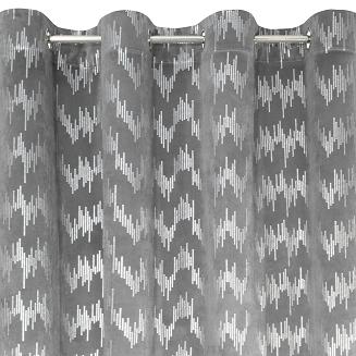 Zasłona gotowa na przelotkach CHILL 140x250 Eurofirany grafitowy/srebrny