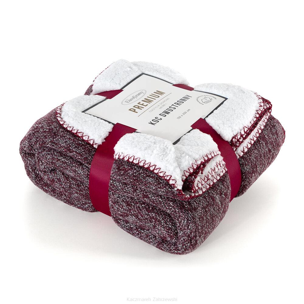 Koc narzuta PANDA 150x200 Eurofirany bordowy