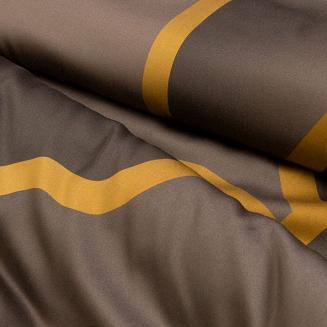 Pościel z makosatyny POS 160x200 Eurofirany brązowy/złocisty