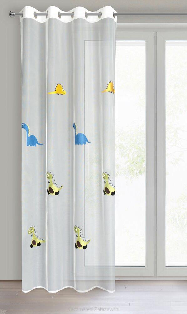 Firana gotowa na przelotkach DINO 140x250 Eurofirany biały