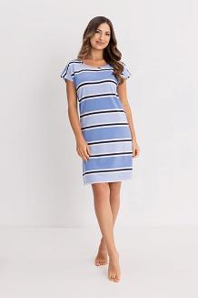 Koszula damska REGINA kod 170 niebieska w pasy