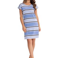 Koszula damska REGINA kod 170 niebieska w pasy