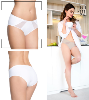 Figi damskie bezszwowe TUMMIE Julimex białe