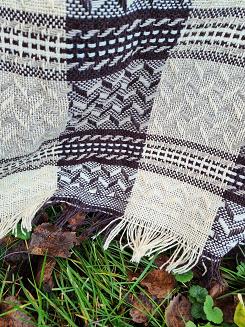 Komplet dekoracyjny narzuta 170x205 + 2x 60x170 brązowa kremowa krata