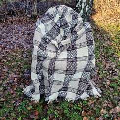 Komplet dekoracyjny narzuta 170x205 + 2x 60x170 brązowa kremowa krata